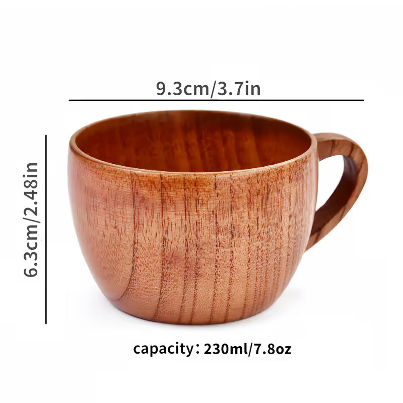 Xícara de Madeira Maciça Espa Café – Elegante, Térmica e Artesanal