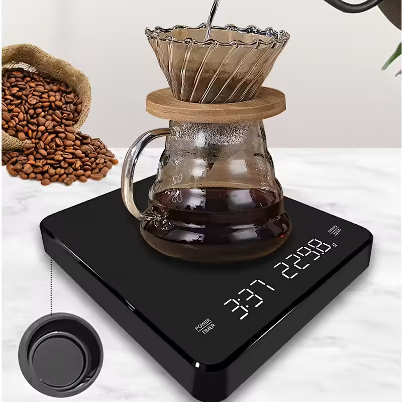 Balança Digital Café com Timer Recarregável | Precisão Barista Espa Café