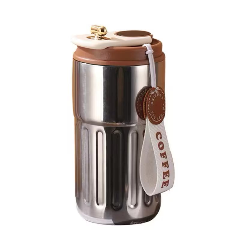 Copo Térmico 400ml Inox Espa Café – Antivazamento c/ Trava p/ Carro e Escritório