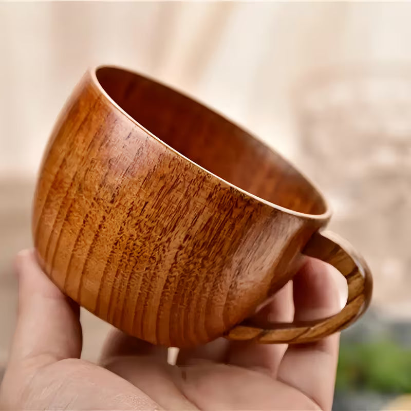 Xícara de Madeira Maciça Espa Café – Elegante, Térmica e Artesanal