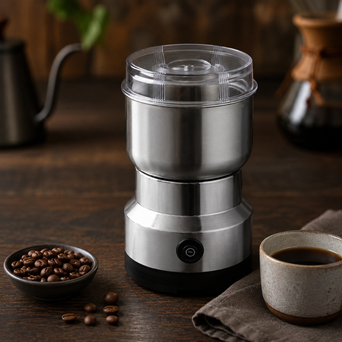 Moedor Elétrico de Café Inox Multifuncional 150W | Grãos e Especiarias Espa Café