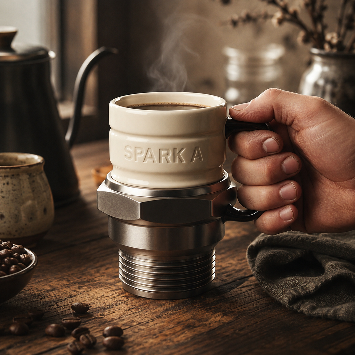 Caneca Automotiva Vela de Ignição Premium | Design Industrial Exclusivo – Espa Café
