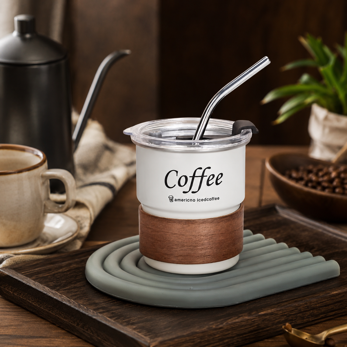 Kit 6 Copos Térmicos 500ml Espa Café – Conjunto Inox Isolado p/ Café, Chá e Viagem