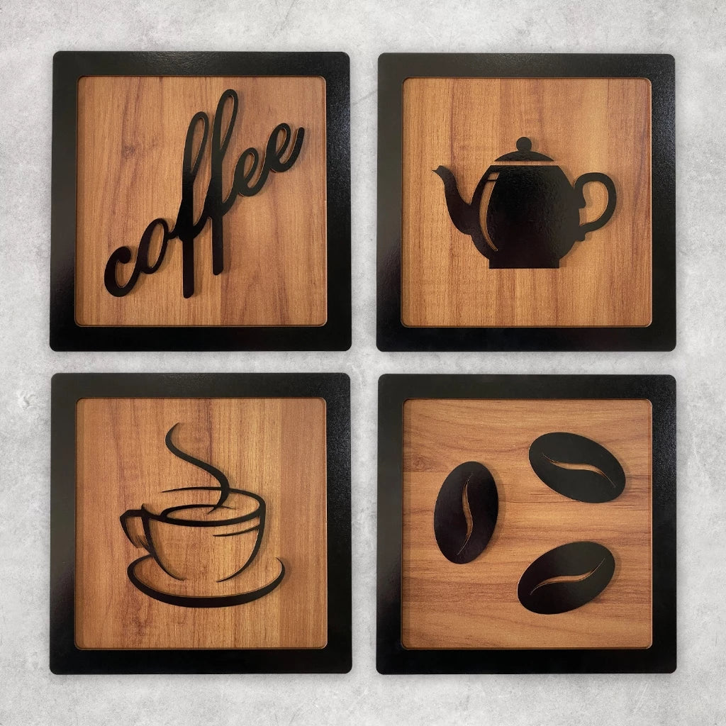 Kit Quadros 3D Espa Café® – Decoração e Personalidade no Café