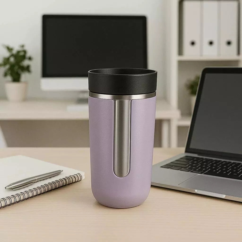 Copo Térmico Inox 350ml com Tampa Antivazamento | Parede Dupla Quente e Frio – Espa Café
