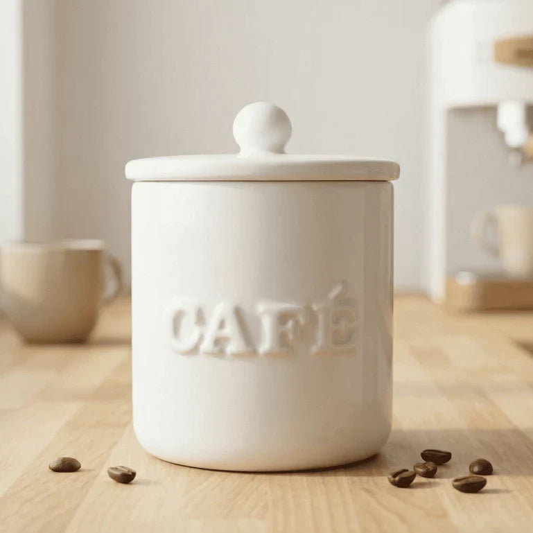 Pote de Cerâmica Espa Café® – Charme e Organização Elegante