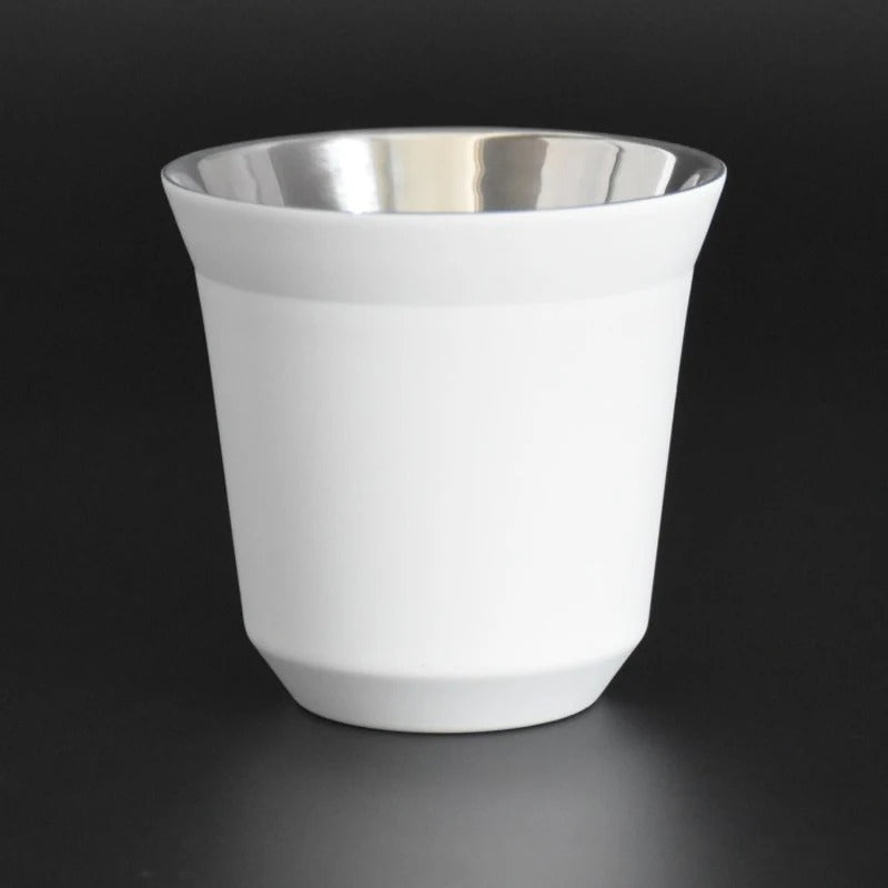 Xícara Inox Dupla 80ml Espa Café – Copo Térmico Portátil p/ Espresso, Café e Drinks