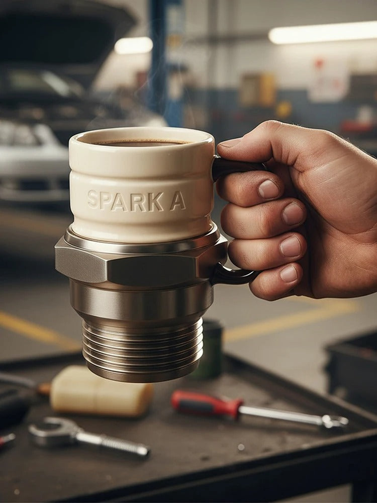 Caneca Automotiva Vela de Ignição Premium | Design Industrial Exclusivo – Espa Café