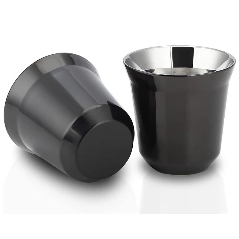 Xícara Inox Dupla 80ml Espa Café – Copo Térmico Portátil p/ Espresso, Café e Drinks