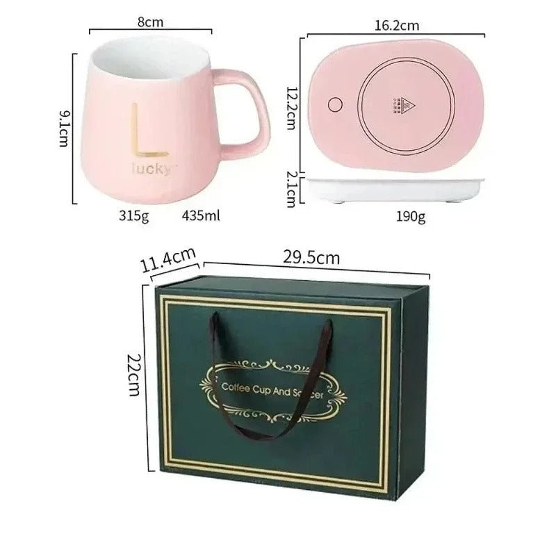 Caneca Térmica Elétrica USB 55°C com Colher | Aquecimento Inteligente – Espa Café