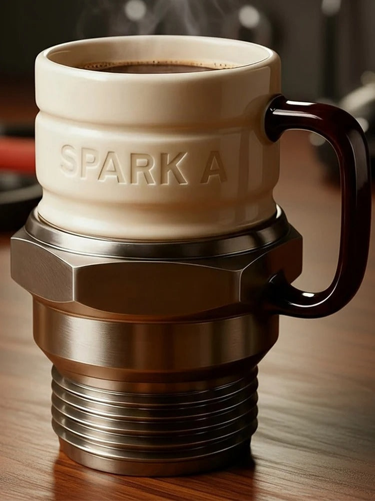 Caneca Automotiva Vela de Ignição Premium | Design Industrial Exclusivo – Espa Café