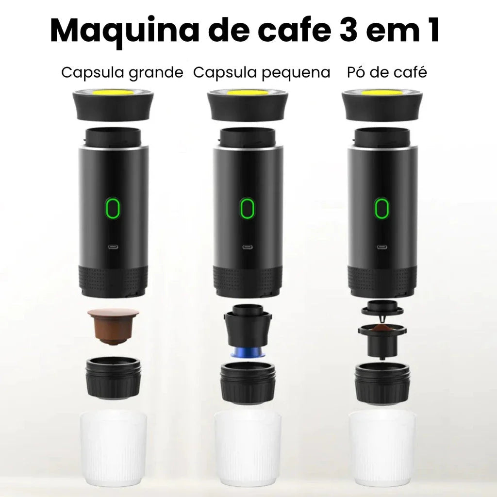 Cafeteira 3 em 1 Espa Café® – Café Rápido e Liberdade Total
