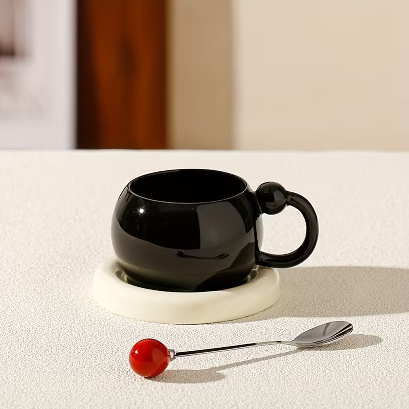 Conjunto 2 Xícaras 180ml com Pires e Colher | Cerâmica Minimalista – Espa Café