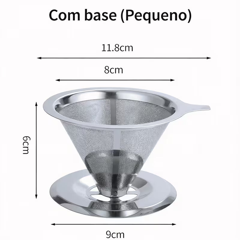 Coador de Café Inox 304 Reutilizável Pour Over | Sem Filtro de Papel – Espa Café