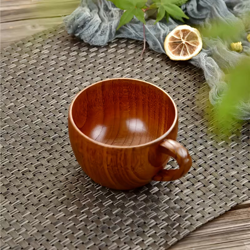 Xícara de Madeira Maciça Espa Café – Elegante, Térmica e Artesanal