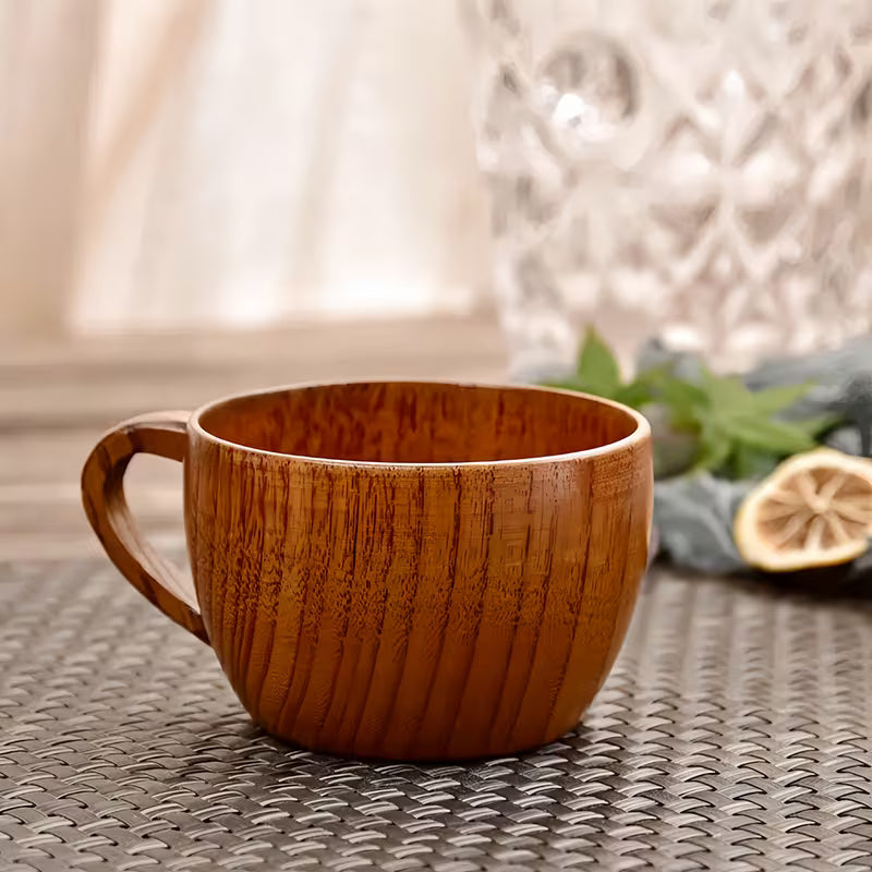 Xícara de Madeira Maciça Espa Café – Elegante, Térmica e Artesanal