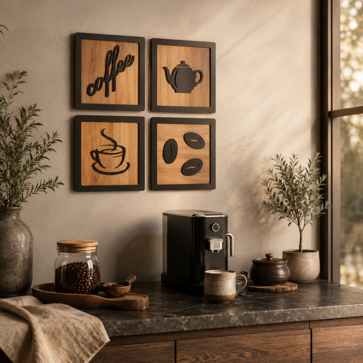 Kit Quadros 3D Espa Café® – Decoração e Personalidade no Café