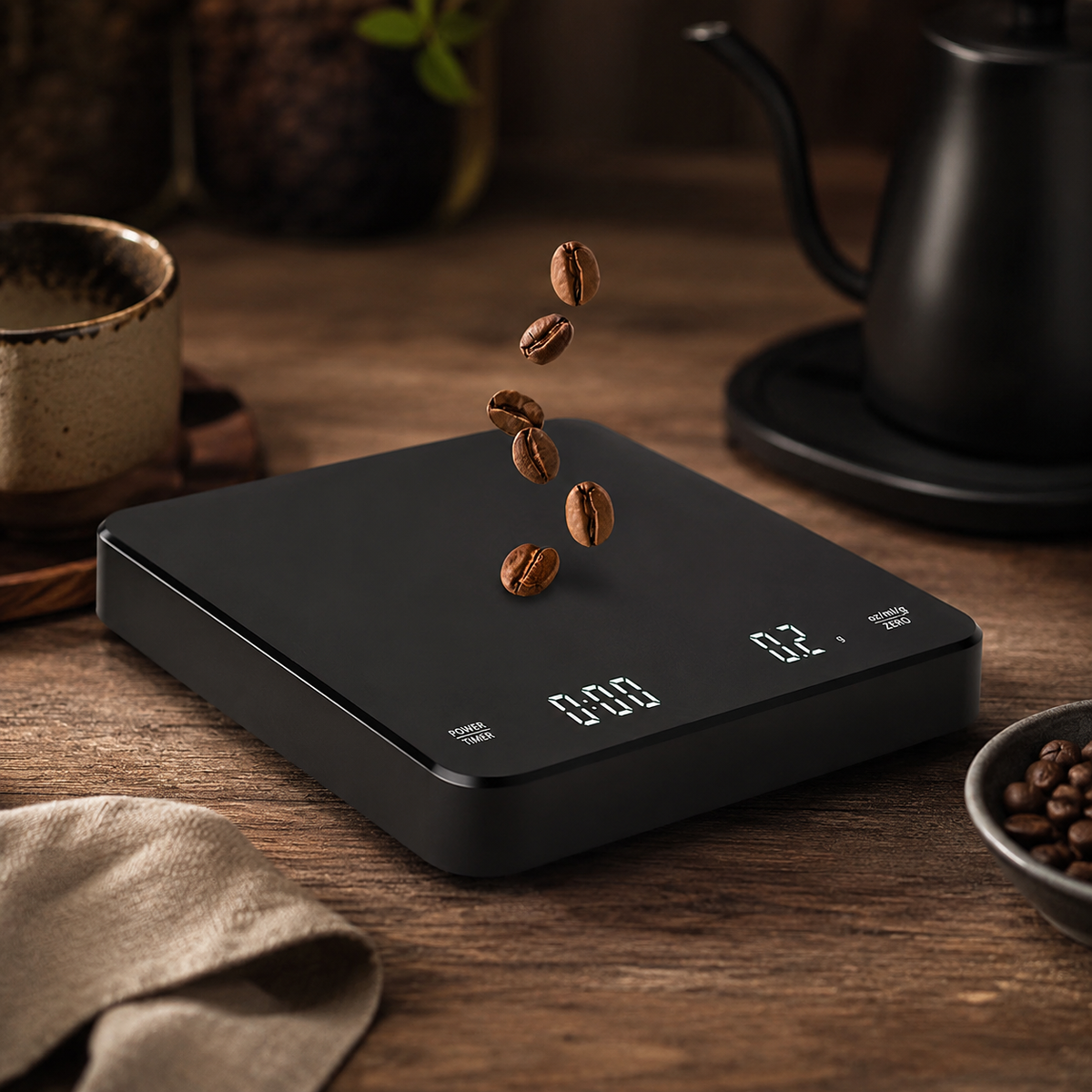 Balança Digital Café com Timer Recarregável | Precisão Barista Espa Café