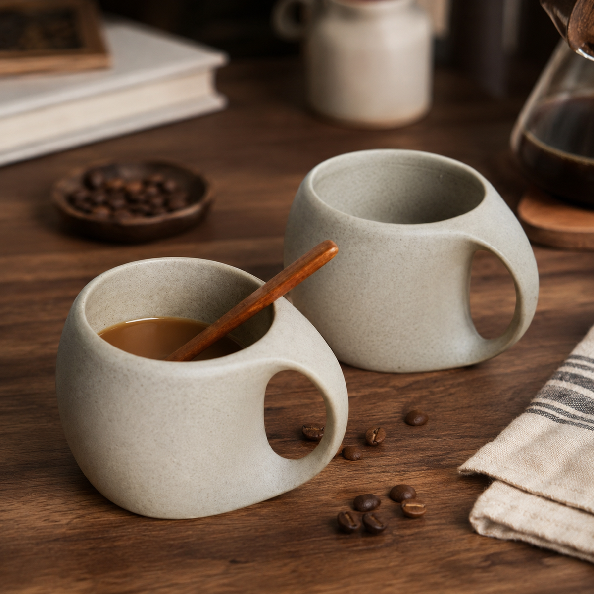 Xícara de Cerâmica Artística Pontilhada | Latte, Cappuccino e Chá – Espa Café