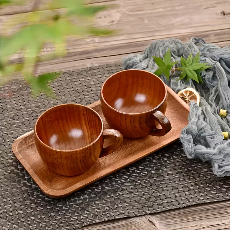 Xícara de Madeira Maciça Espa Café – Elegante, Térmica e Artesanal