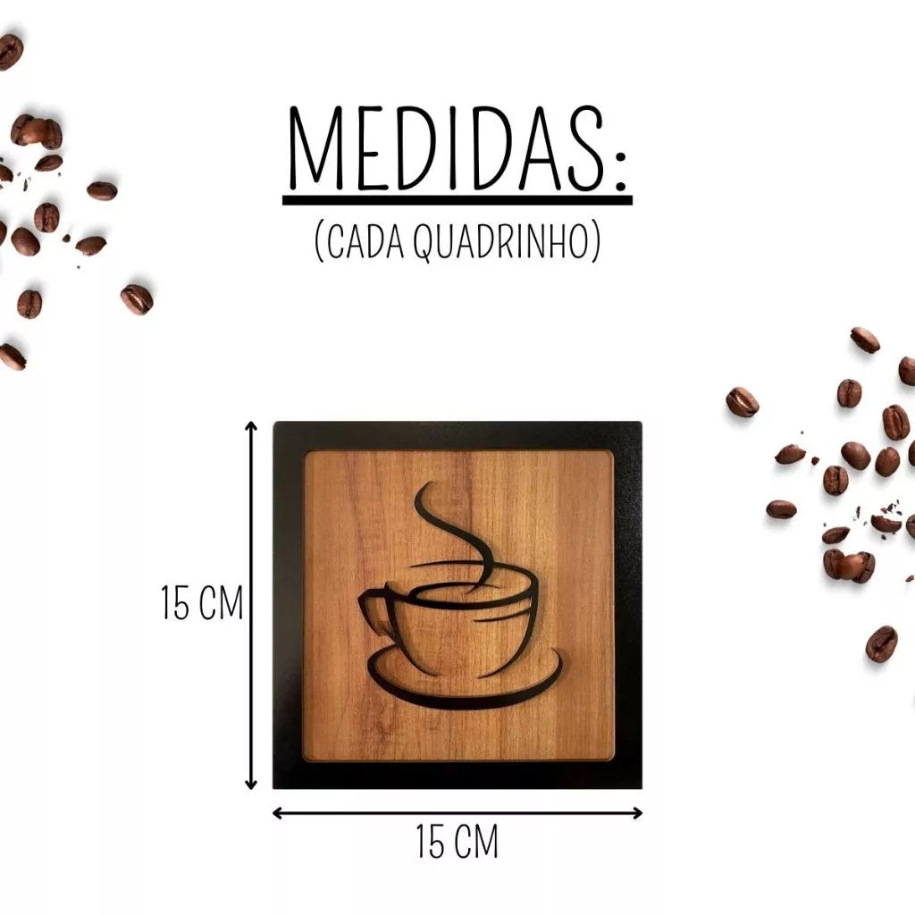 Kit Quadros 3D Espa Café® – Decoração e Personalidade no Café