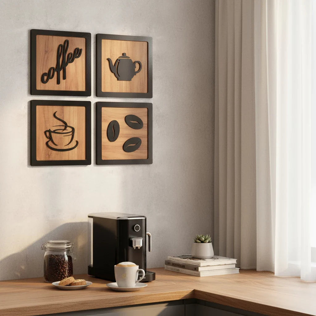Kit Quadros 3D Espa Café® – Decoração e Personalidade no Café