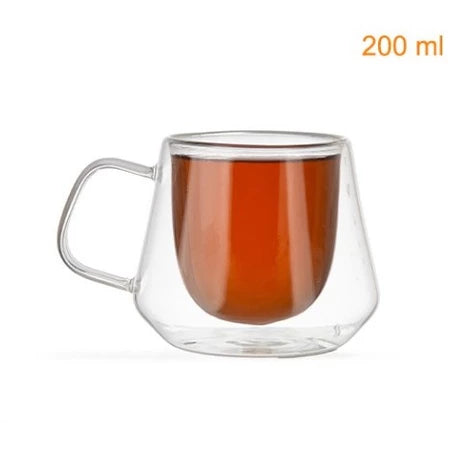 Xícara Vidro Duplo 200ml Espa Café – Térmica, Resistente e Elegante