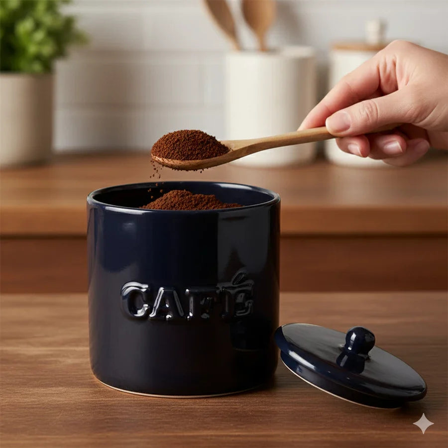 Pote de Cerâmica Espa Café® – Charme e Organização Elegante