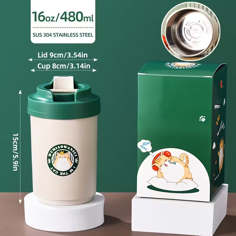 Caneca Térmica Inox 480ml Espa Café – Copo a Vácuo c/ Tampa p/ Café, Chá e Escritório