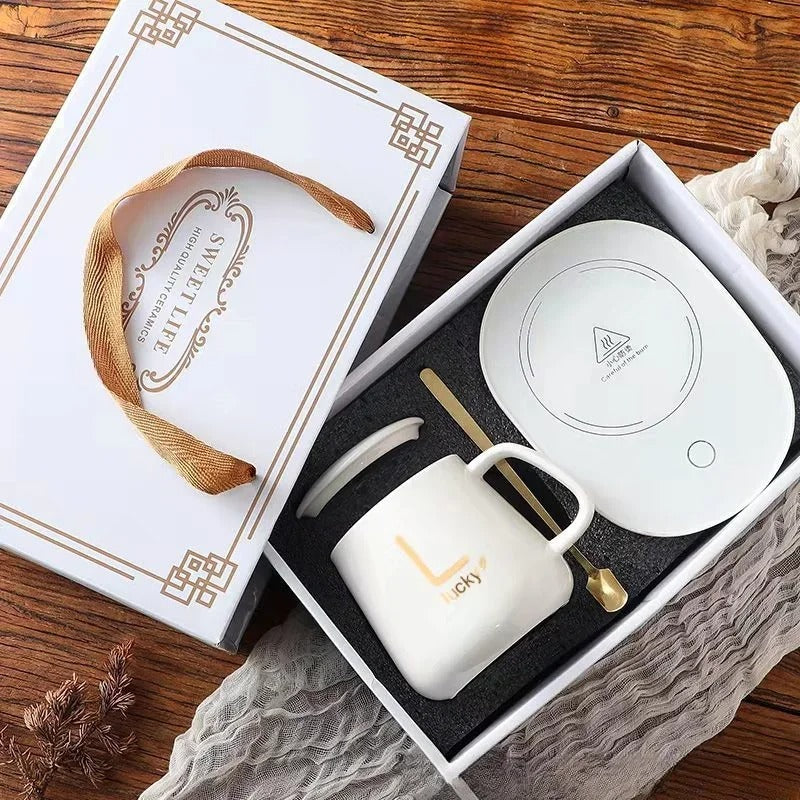 Caneca Térmica Elétrica USB 55°C com Colher | Aquecimento Inteligente – Espa Café
