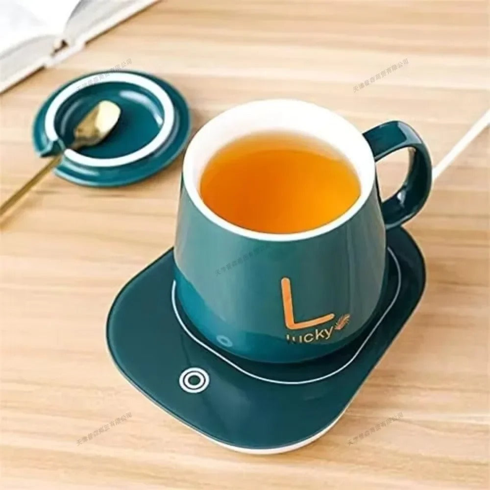 Caneca Térmica Elétrica USB 55°C com Colher | Aquecimento Inteligente – Espa Café