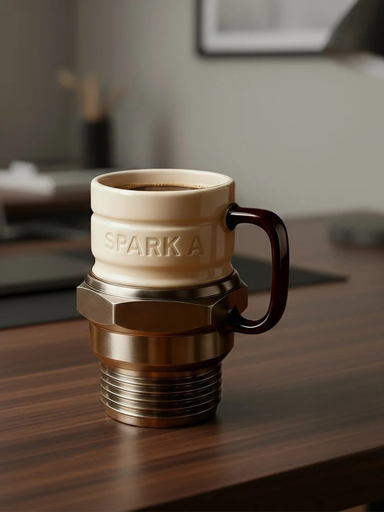 Caneca Automotiva Vela de Ignição Premium | Design Industrial Exclusivo – Espa Café