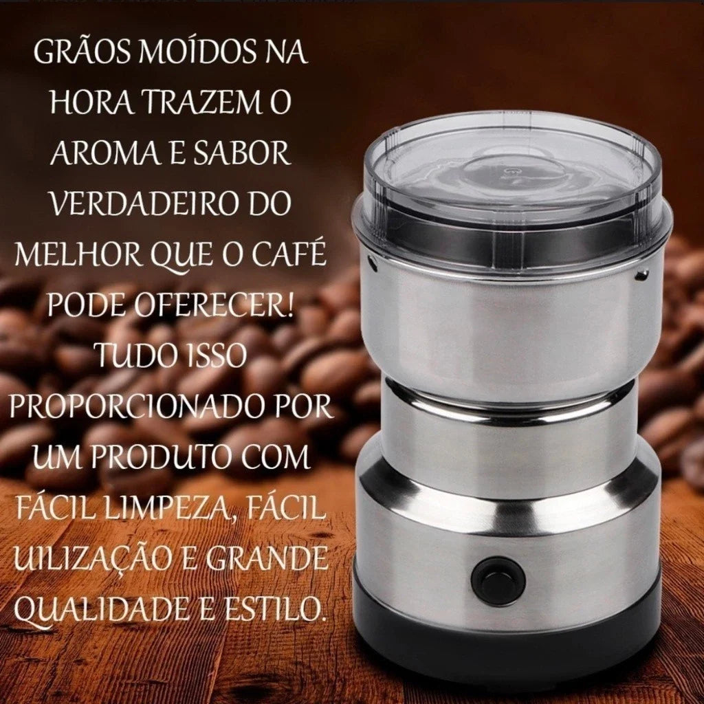 Moedor Elétrico de Café Inox Multifuncional 150W | Grãos e Especiarias Espa Café