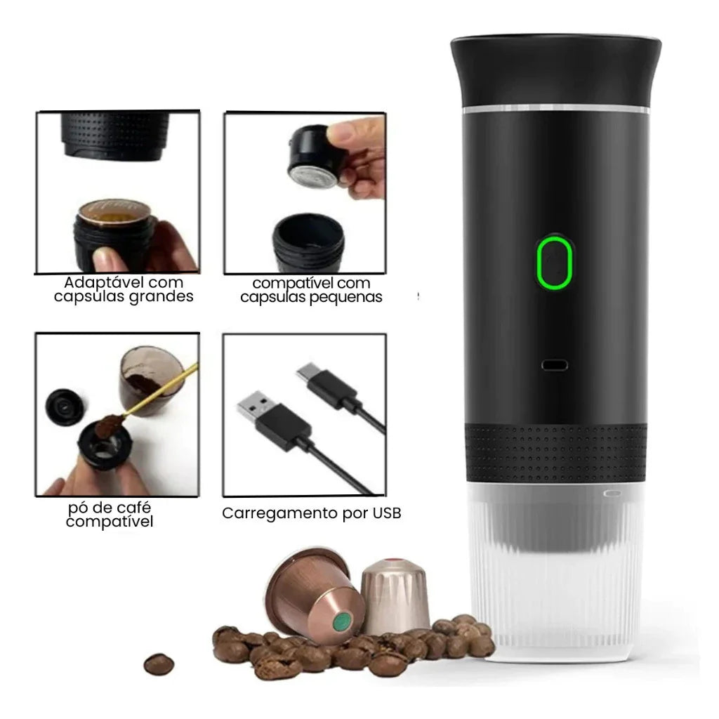 Cafeteira 3 em 1 Espa Café® – Café Rápido e Liberdade Total